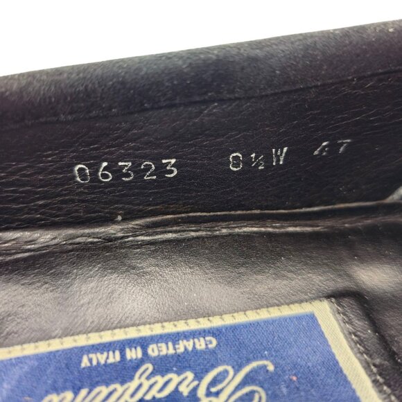 Vintage Bragano Cole Haan Italy Men 8.5W Black Suede Horsebit Loafers Dress Shoe - Picture 7 of 11